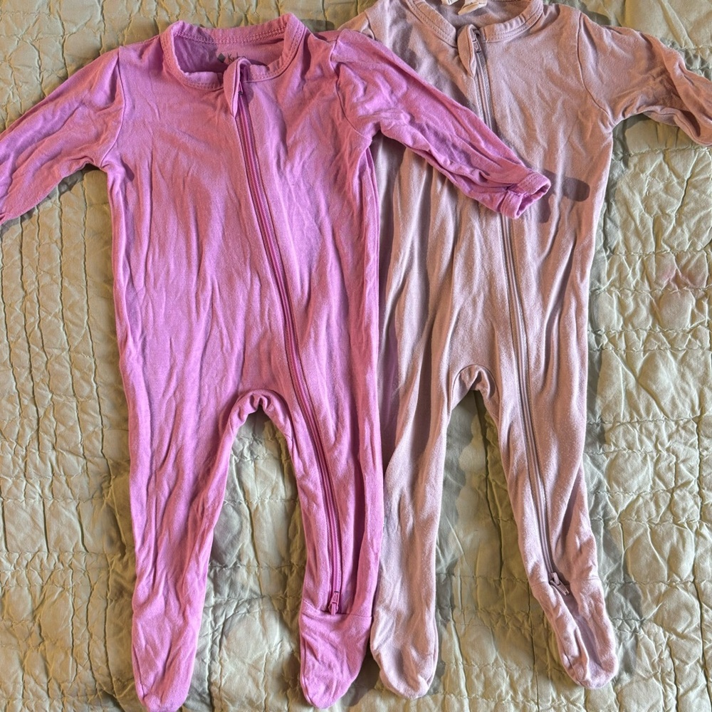 Two Kyte Baby Footed Sleepers. Good used condition.
